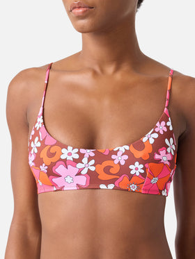 Judy Virgo retro floral bralette bikini