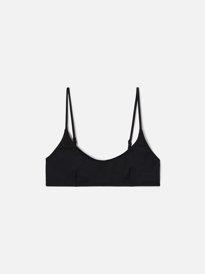 Judy bralette bikini top in solid black