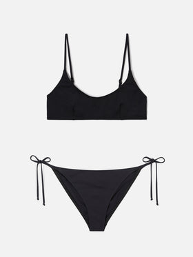 Bikini Judy Virgo bralette nero con laccetti