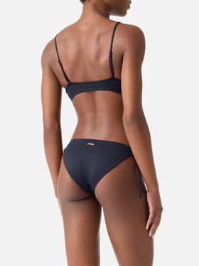 Bikini brassière noir Judy Virgo avec liens à nouer 