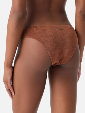 Judy Elise braunes Frottee-Bralette-Bikini 