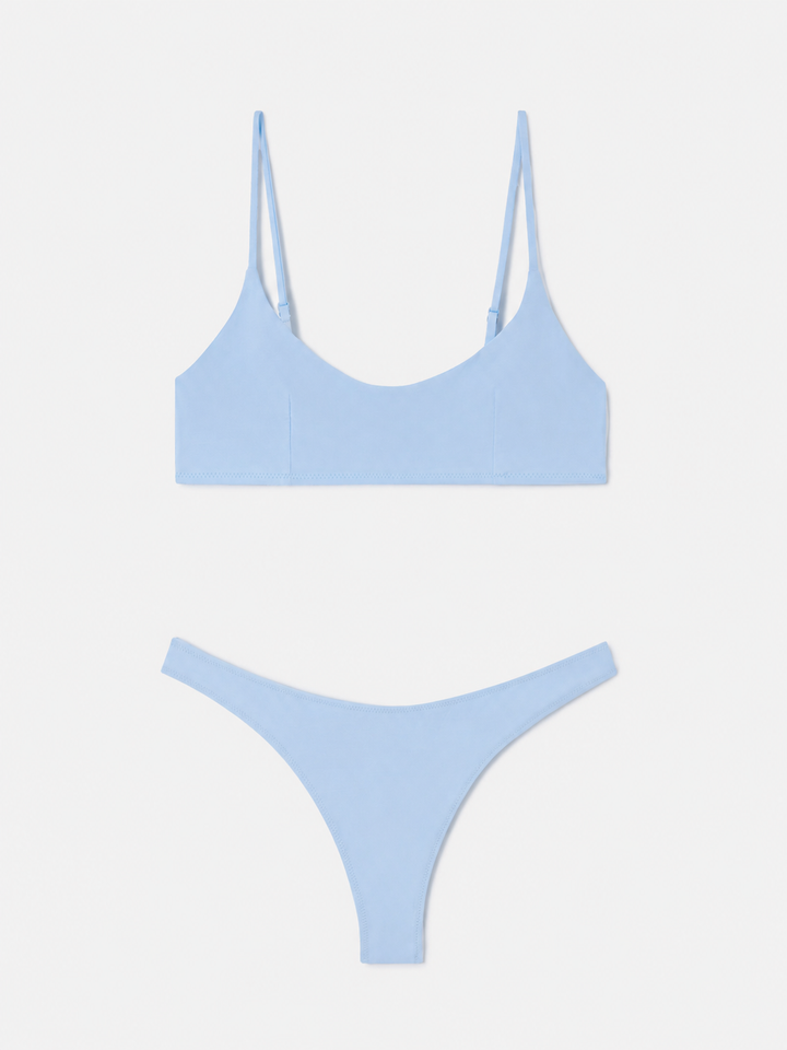 Judy Naomi light blue bralette bikini
