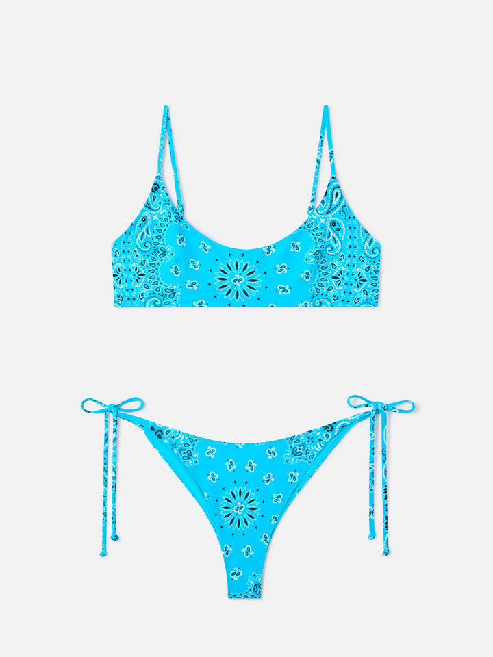 Bikini bralette bandana Judy Marielle azul claro 