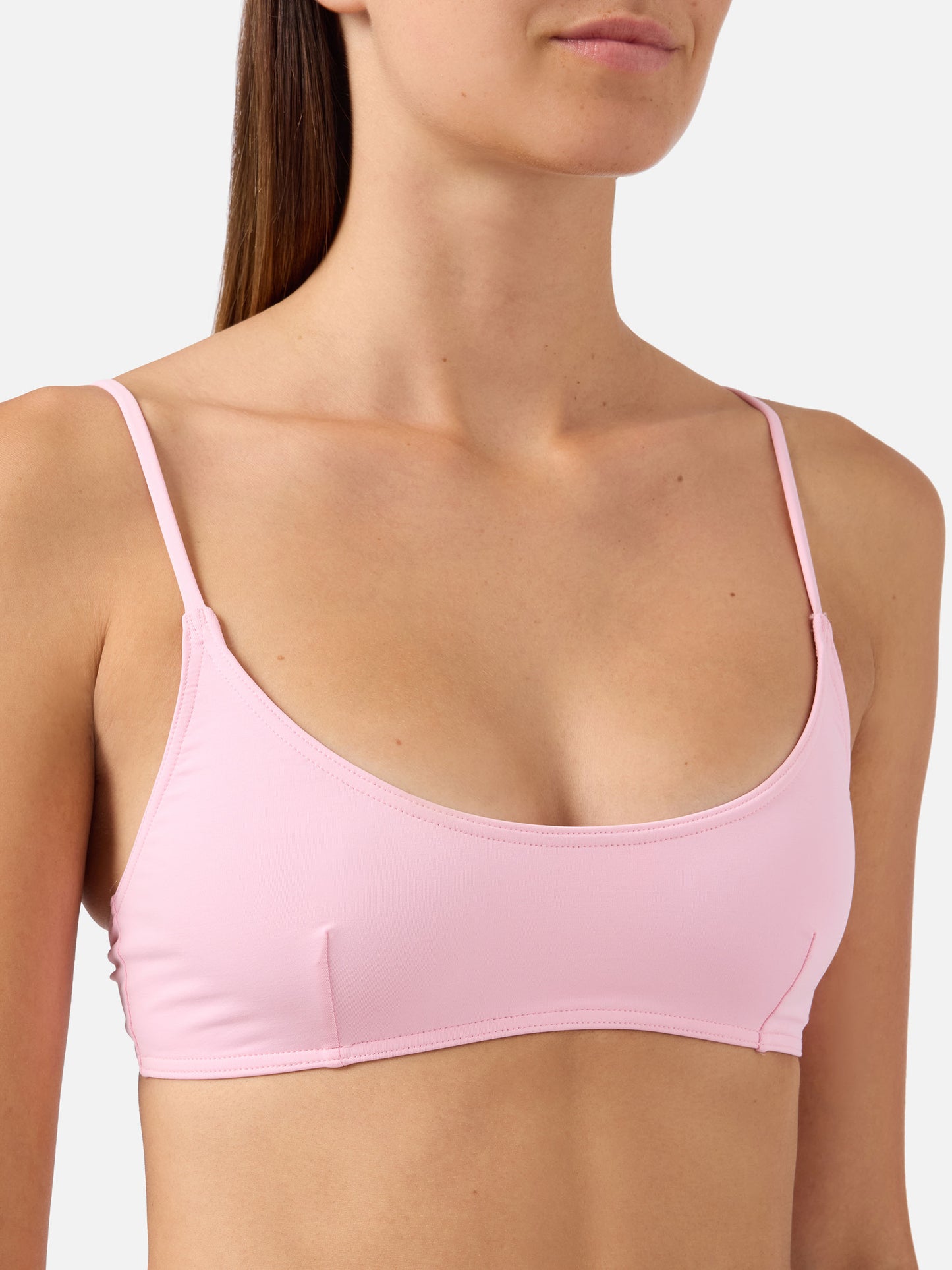 Bikini bralette Judy Virgo rose clair avec liens à nouer 