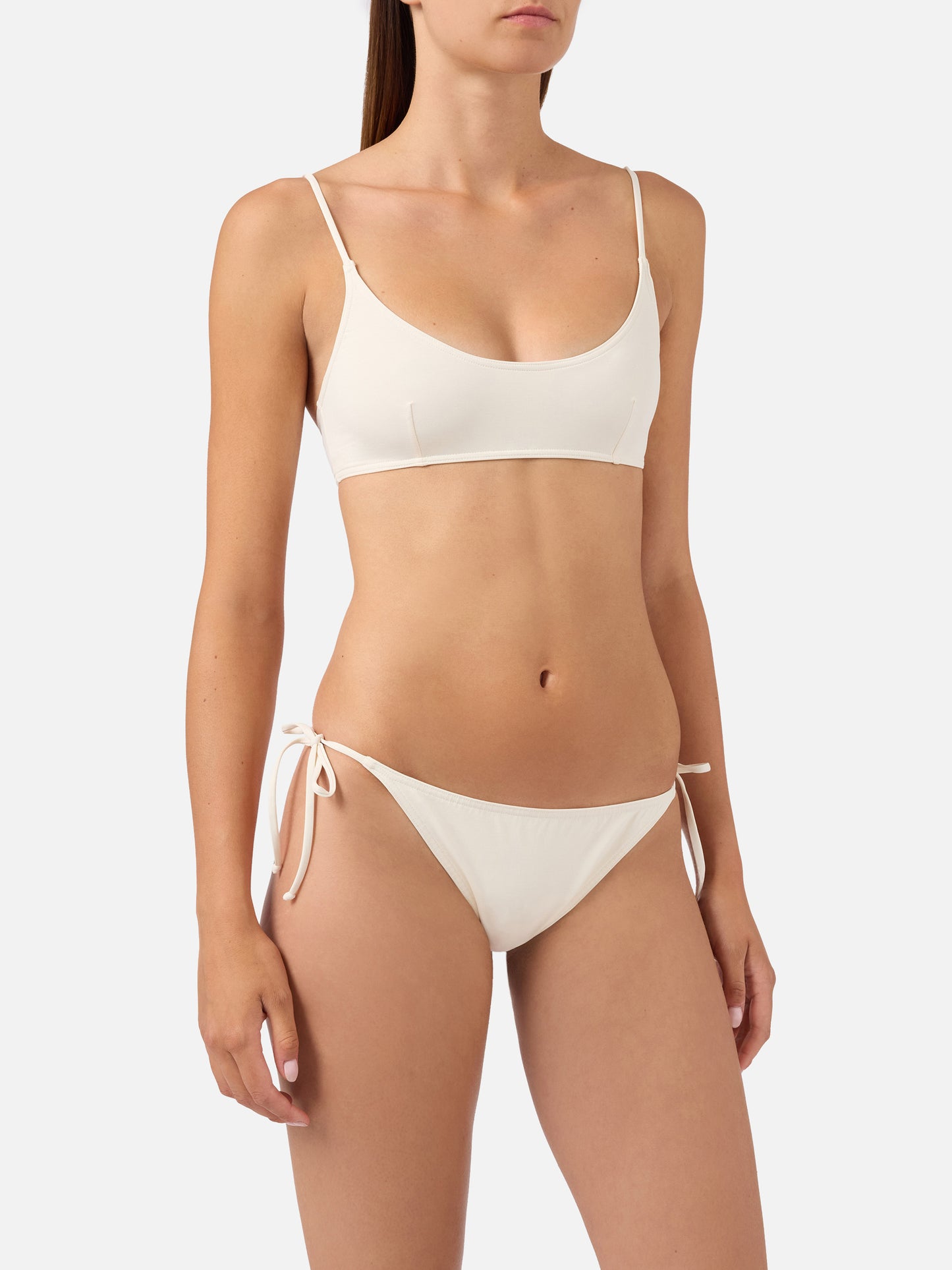 Bikini brassière Judy Virgo cream avec liens à nouer 