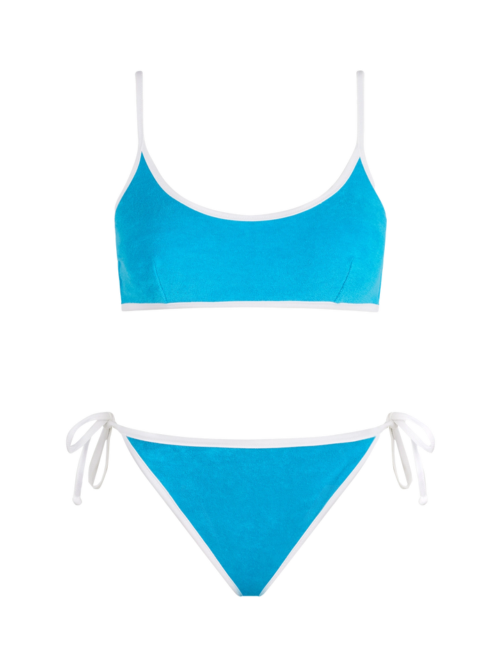 Woman terry bralette bikini Judy Virgo with piping - MC2 Saint Barth