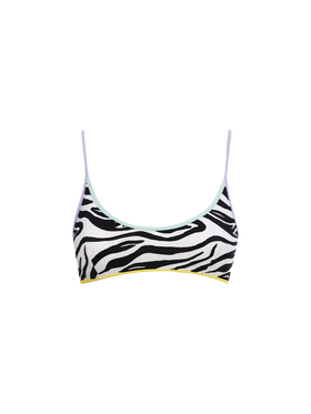 Judy String zebra print bralette bikini top