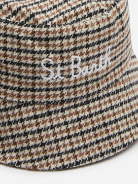 Bucket hat Jude with pied de poule print - MC2 Saint Barth