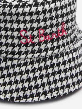 Bucket hat Jude with pied de poule print - MC2 Saint Barth