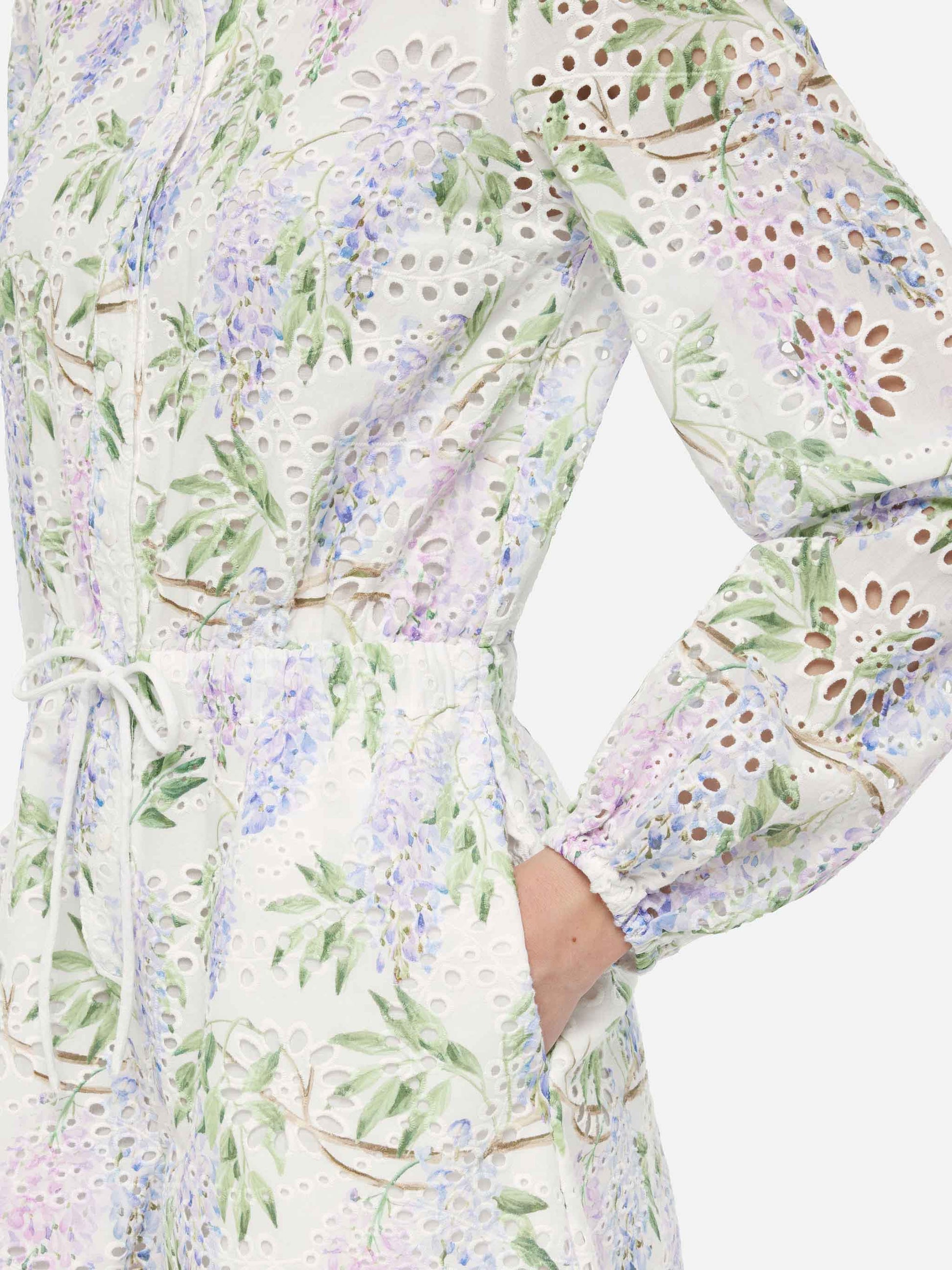 Julian Sangallo lace cotton playsuit with floral print - MC2 Saint Barth