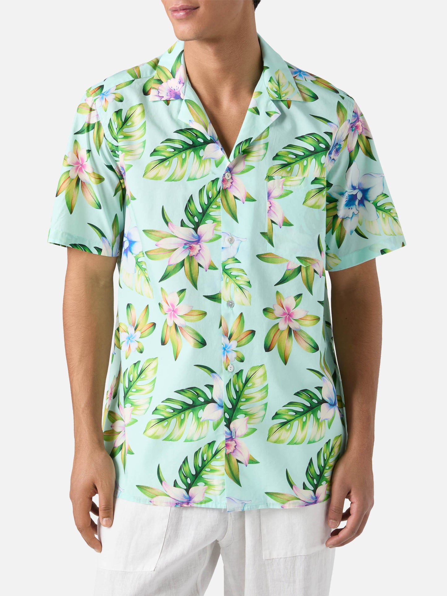 Chemise Kalea en coton à manches courtes avec imprimé floral 