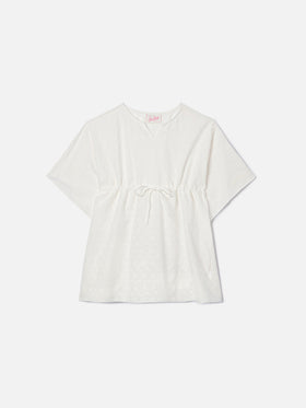 Caftan court Kate en coton brodé 