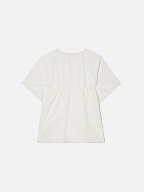 Caftan court Kate en coton brodé 