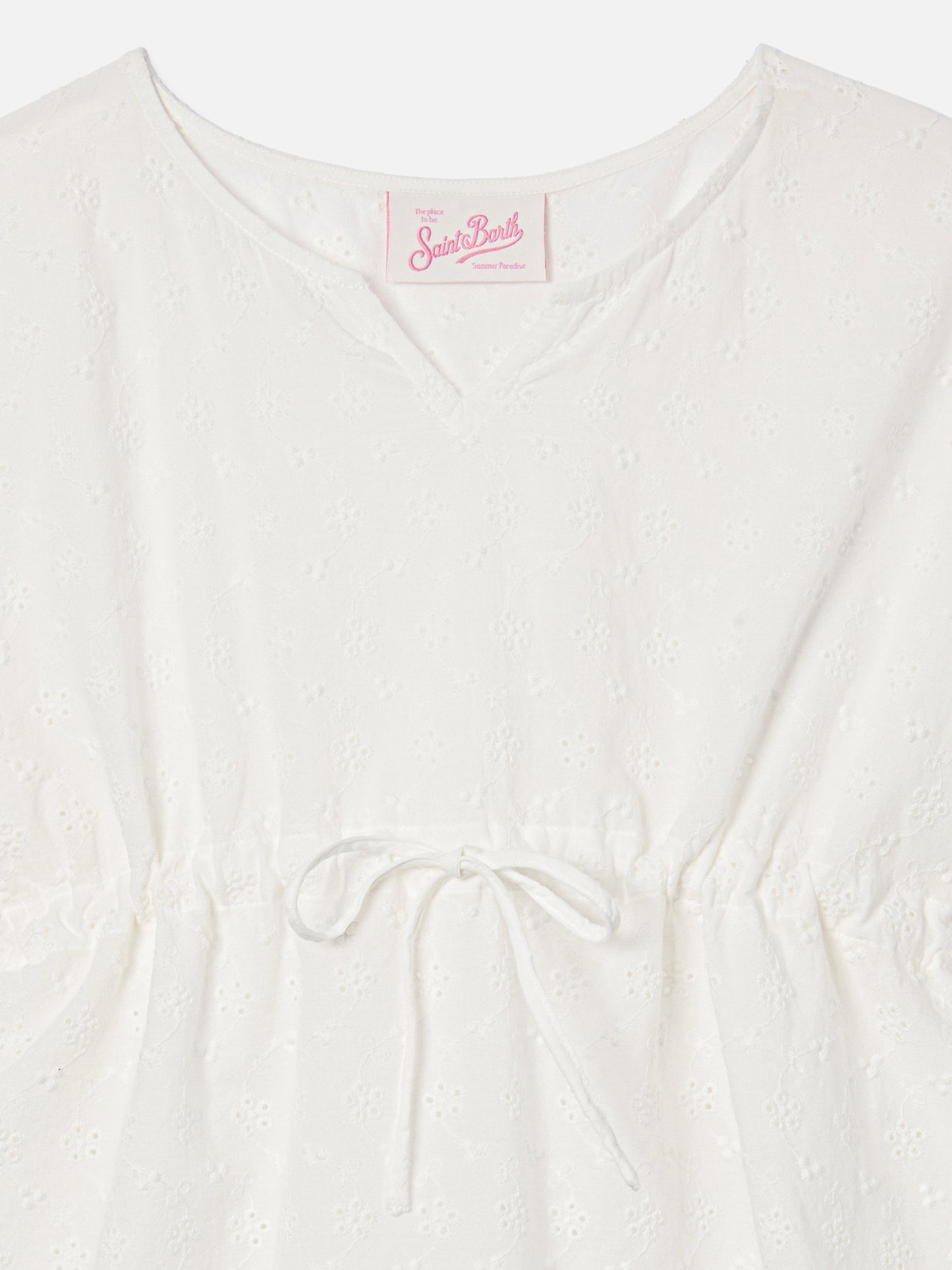 Caftan court Kate en coton brodé 