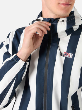 Kauris white and blue striped windbreaker jacket