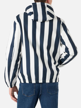 Kauris white and blue striped windbreaker jacket