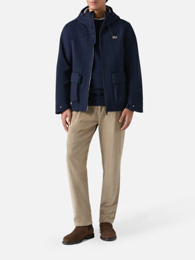 Marineblaue Windjacke mit Kapuze von Kauris