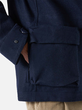 Marineblaue Windjacke mit Kapuze von Kauris