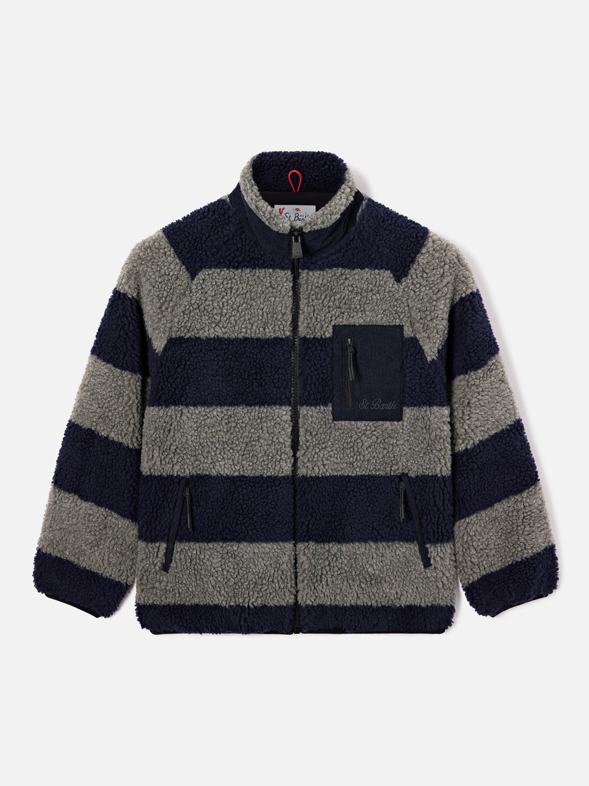 Grey Keystone teddy jacket with back Snoopy intarsia | Special edition