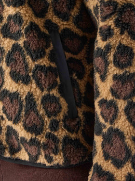 Chaqueta de teddy-fleece Keystone con estampado de leopardo 