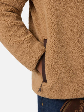 Chaqueta teddy Keystone Beige con cierre de cremallera 