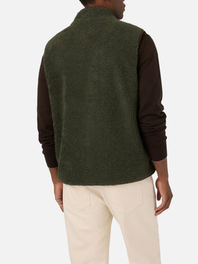 Teddy-Weste Keystone in Military Green mit Reißverschluss 