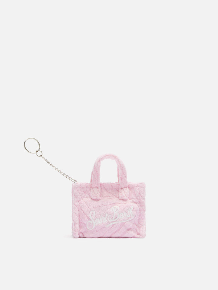 Light blue embossed terry Key Holder - MC2 Saint Barth