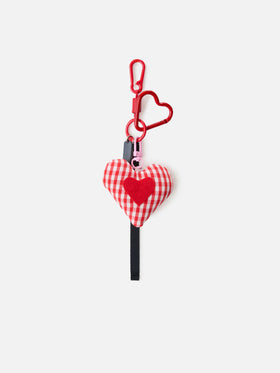 Funny charm da borsa con cuore crochet