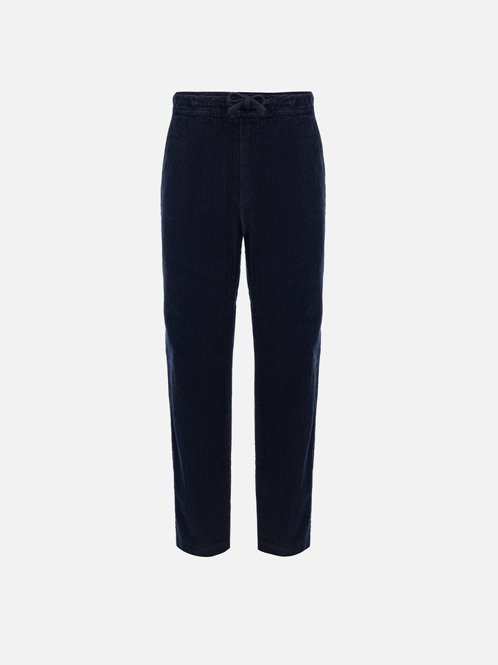 Boy corduroy pants Kilkenny with country dog embroidery - MC2 Saint Barth