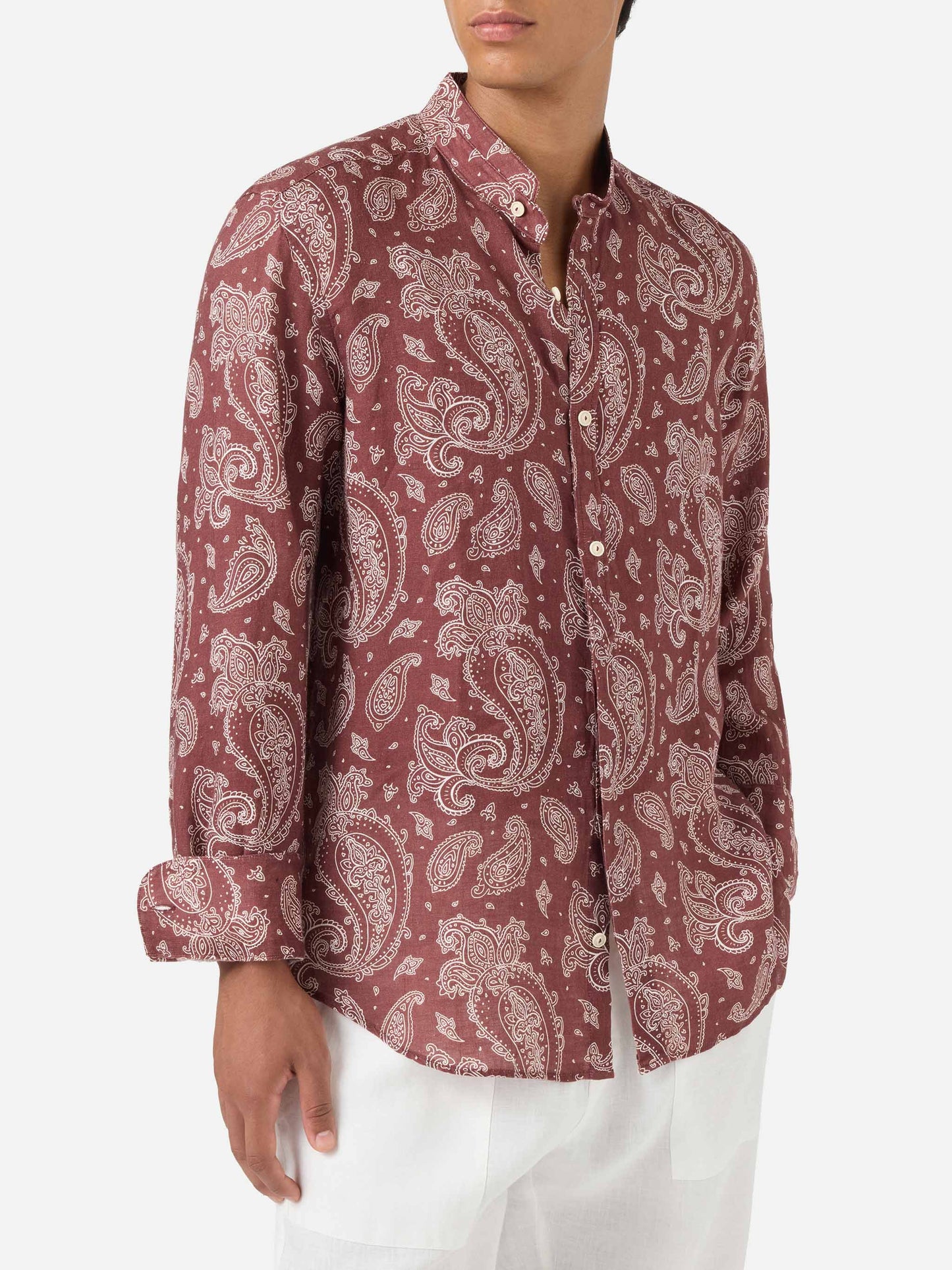 Camisa Klarke brown paisley 