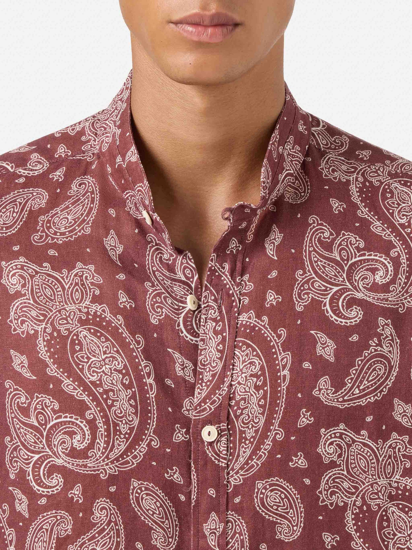 Camisa Klarke brown paisley 