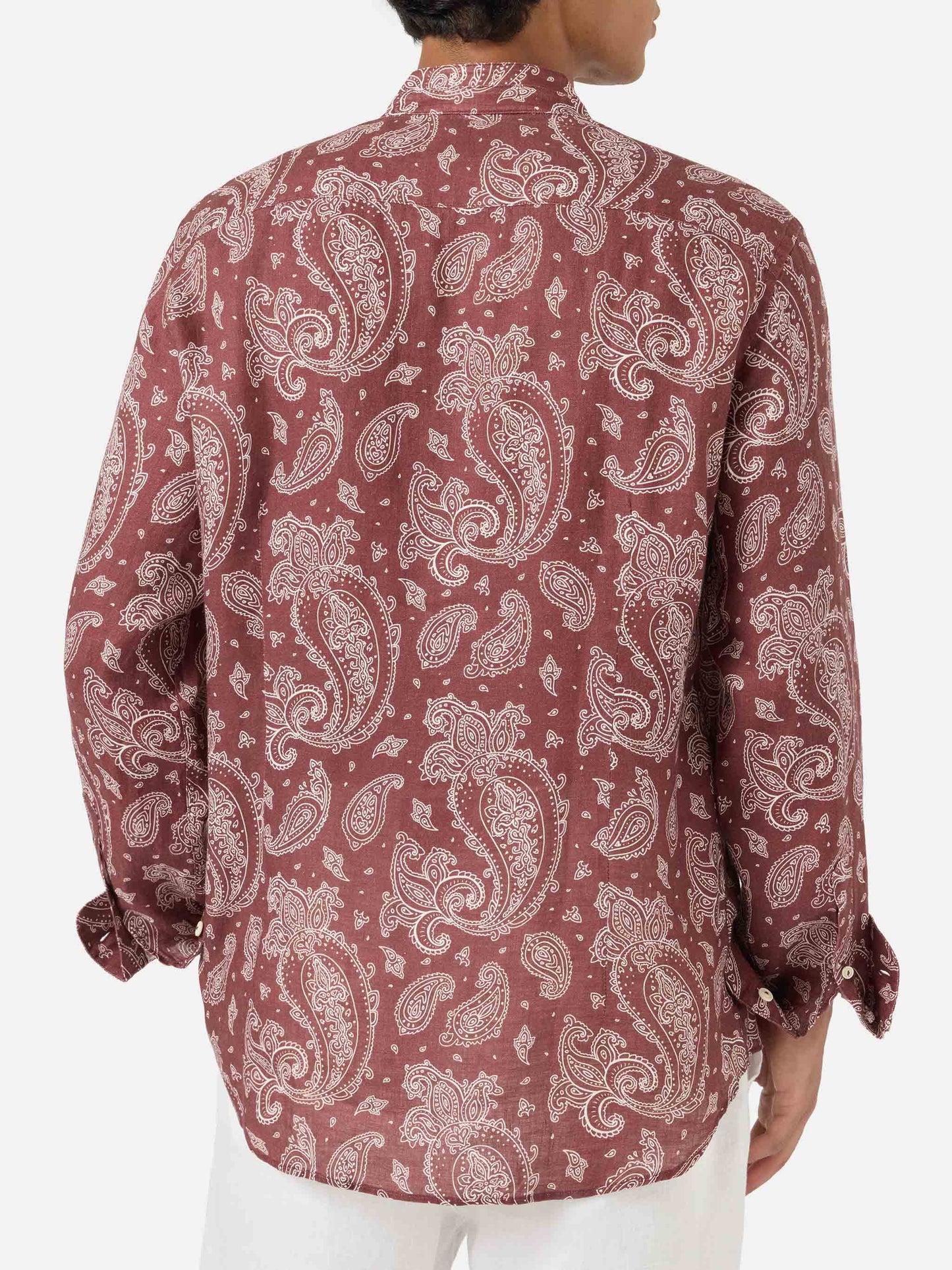 Camisa Klarke brown paisley 