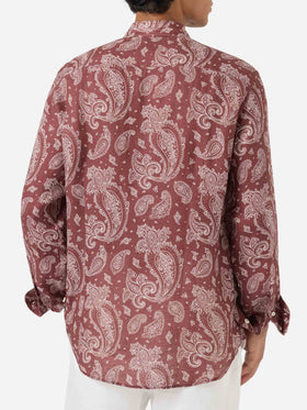 Camisa Klarke brown paisley 