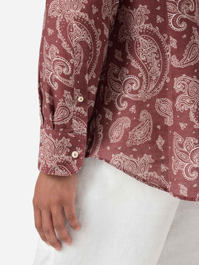 Camisa Klarke brown paisley 
