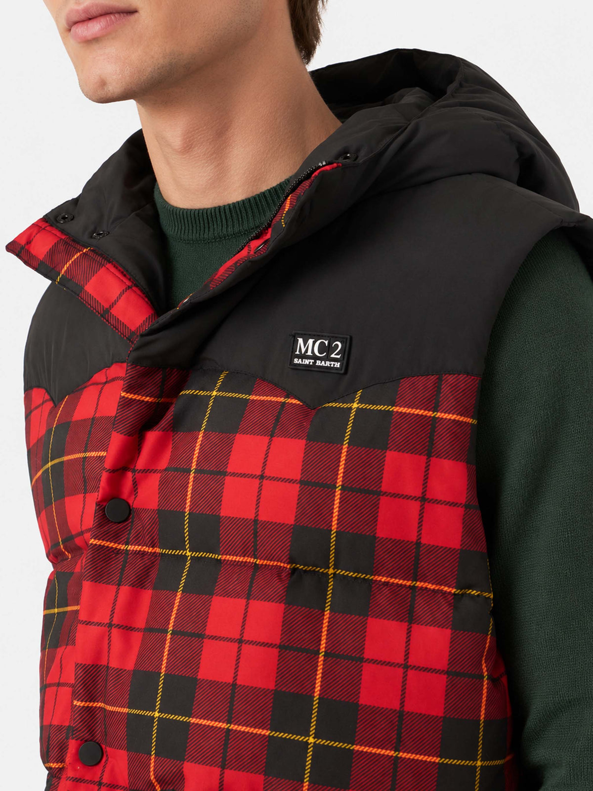 Doudoune sans manches Klosters tartan 