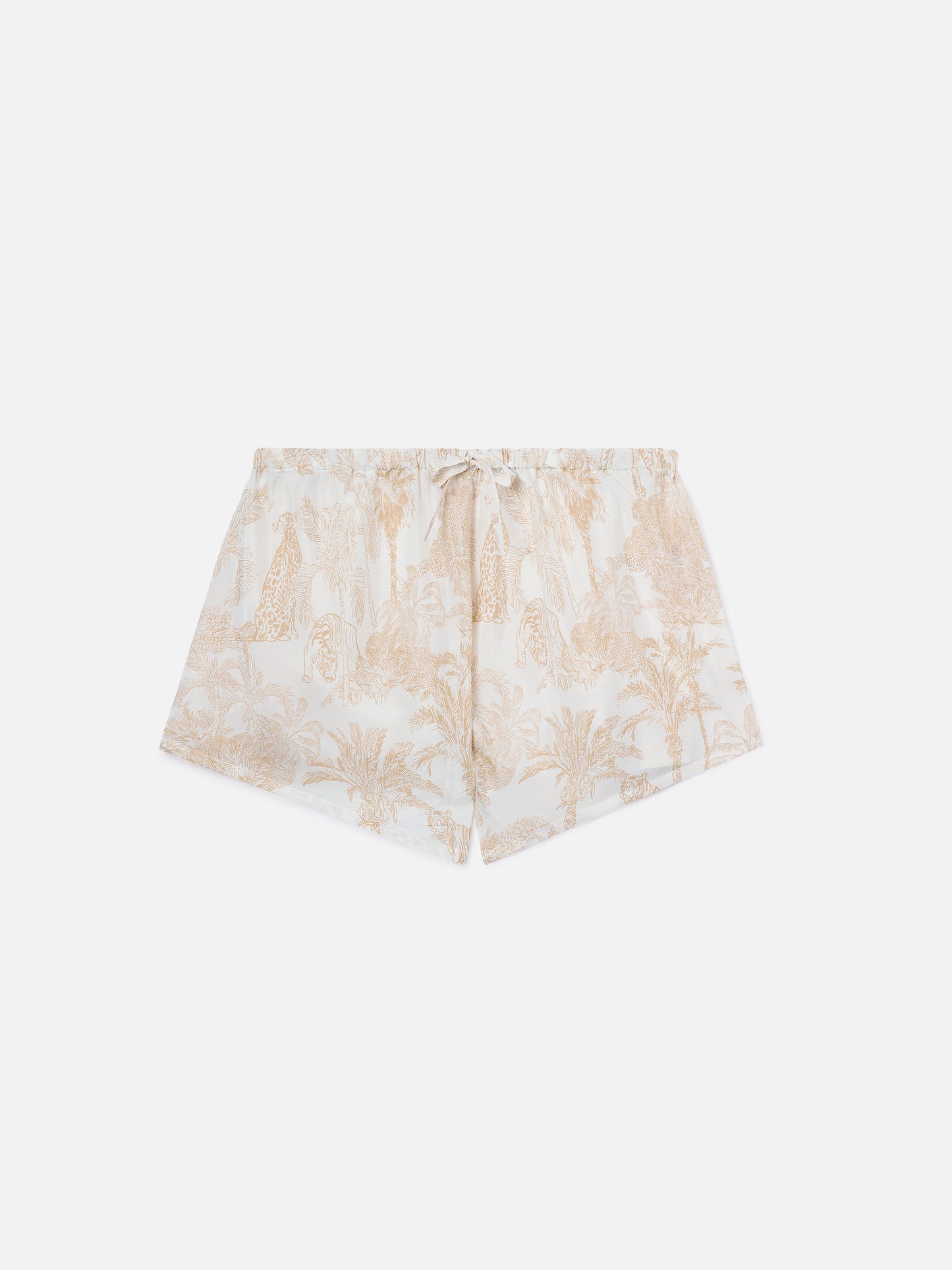 Pantalones cortos de seda Kammy con estampado toile de Jouy 