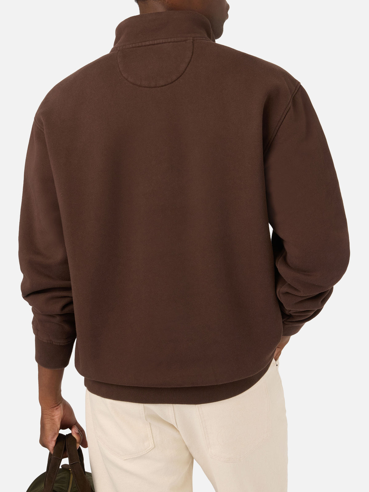 Brown Kenneth cotton sweatshirt with SB Legacy monogram