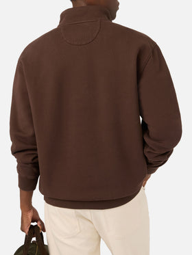 Brown Kenneth cotton sweatshirt with SB Legacy monogram