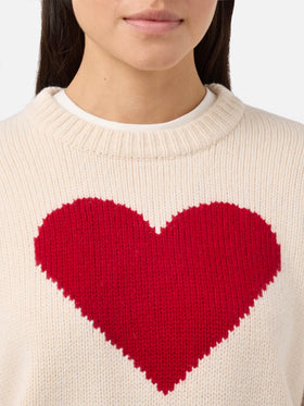 Kyla Wollpullover in Weiß mit Cortina-Jacquard