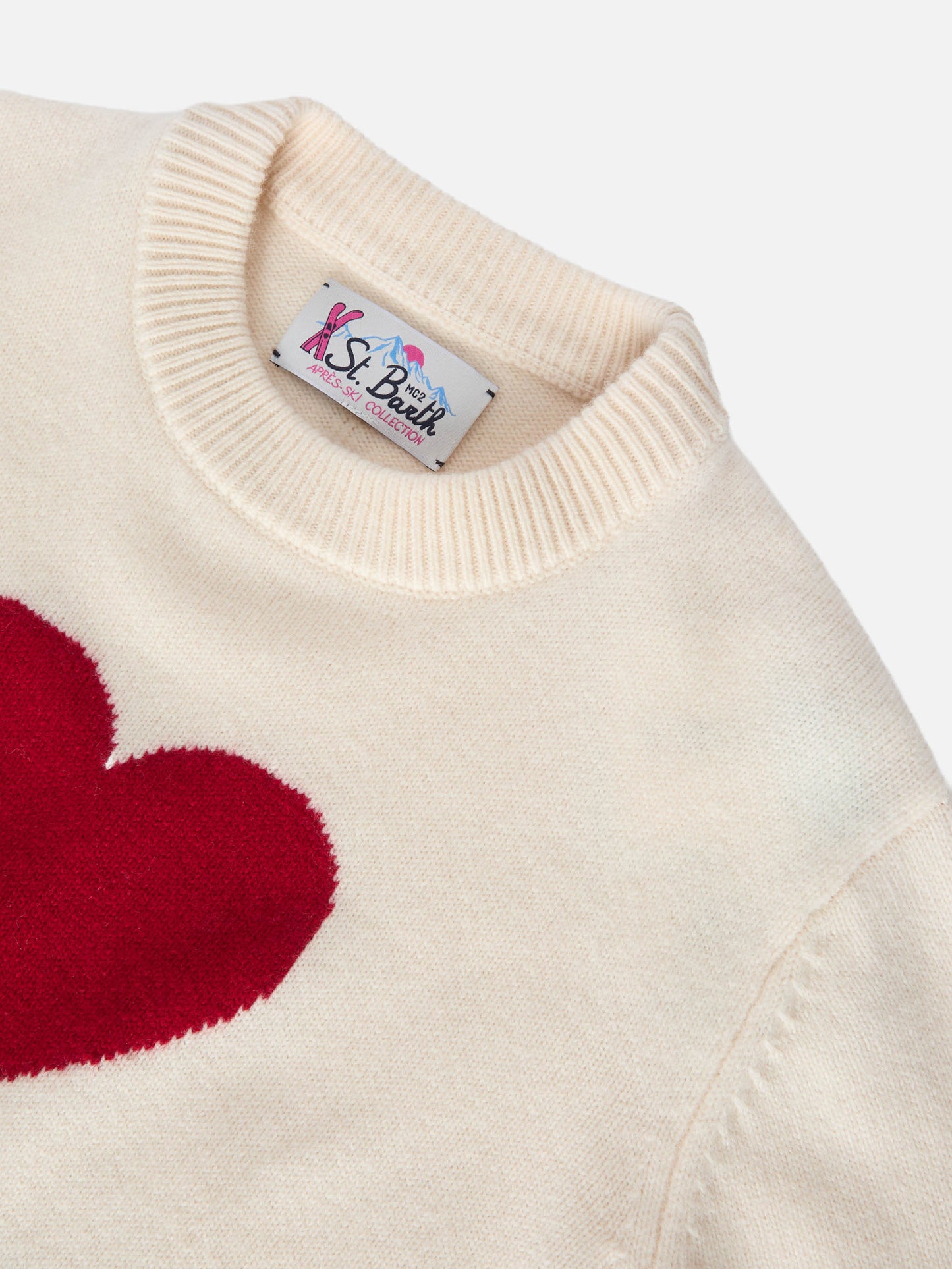 Pull en laine Kyla Jr avec jacquard cœur St. Barth 
