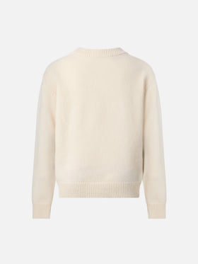 Pull en laine Kyla Jr avec jacquard cœur St. Barth 