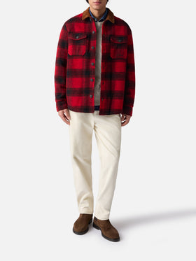 Landeck wool blend jacket with tartan pattern