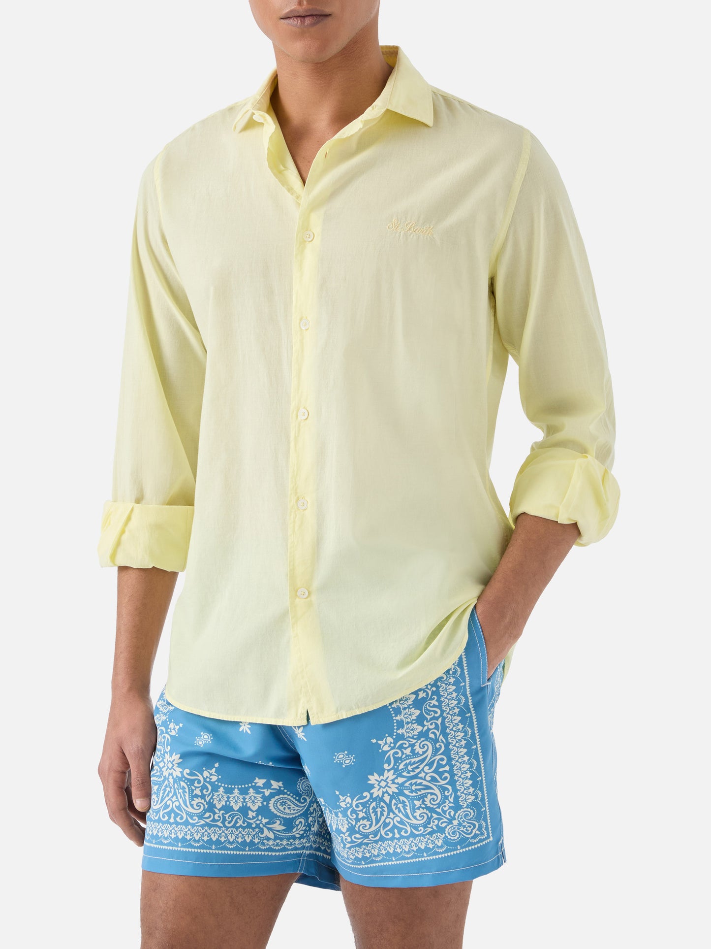Camicia Chemise Ice in puro voile di cotone burro