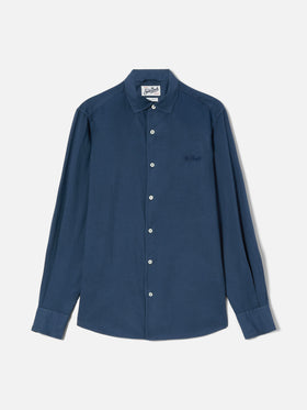 Navy Chemise Ice shirt in pure cotton voile