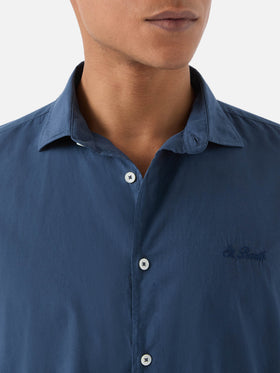 Navy Chemise Ice shirt in pure cotton voile