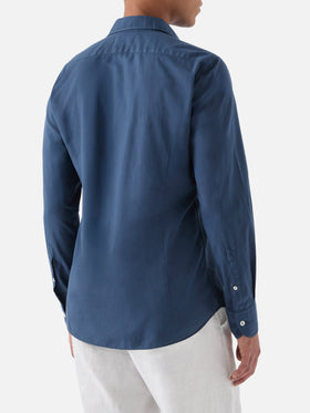 Navy Chemise Ice shirt in pure cotton voile