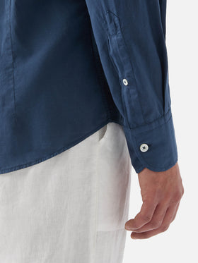 Navy Chemise Ice shirt in pure cotton voile