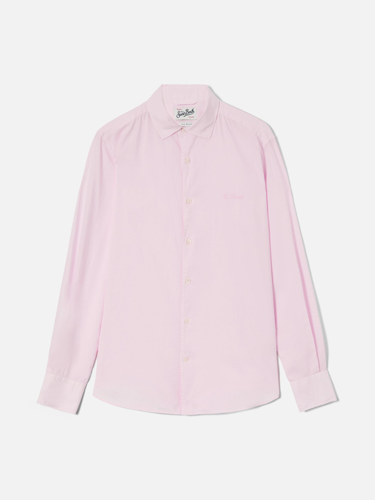 Pink Chemise Ice shirt in pure cotton voile