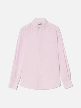 Pink Chemise Ice shirt in pure cotton voile