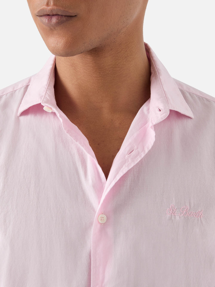 Camicia Chemise Ice in pure voile di cotone rosa